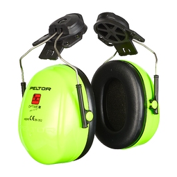 3M Peltor Optime II H520P3E Hi-vis Helmet Earmuff SNR30